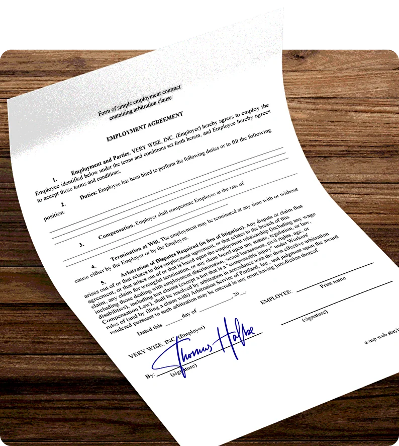 Signer des documents papier